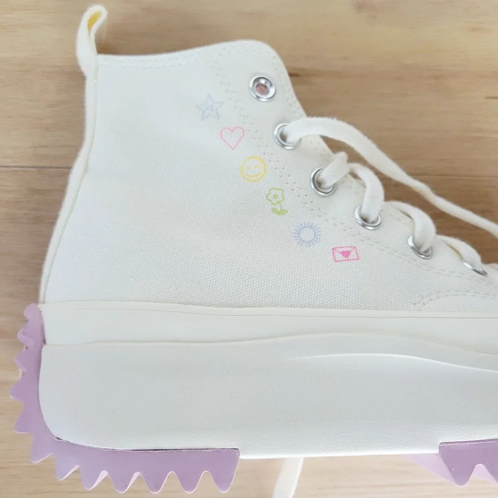 ⭐Converse Run Star Hike Hi 5.5 Men Shoes Beige Purple Sneakers Self Care A08217C - Picture 6 of 11